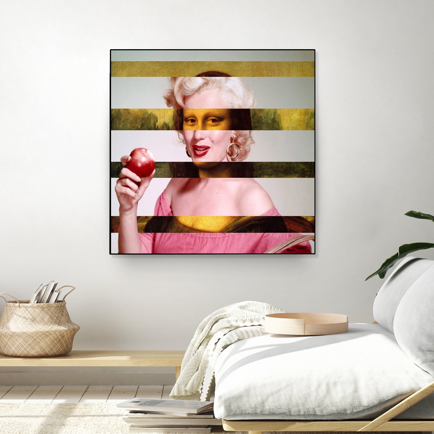 Leonardo's Gioconda + Marylin Monroe by Luigi Tarini on GIANT ART - white photo manipulation