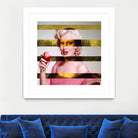 Leonardo's Gioconda + Marylin Monroe by Luigi Tarini on GIANT ART - white photo manipulation