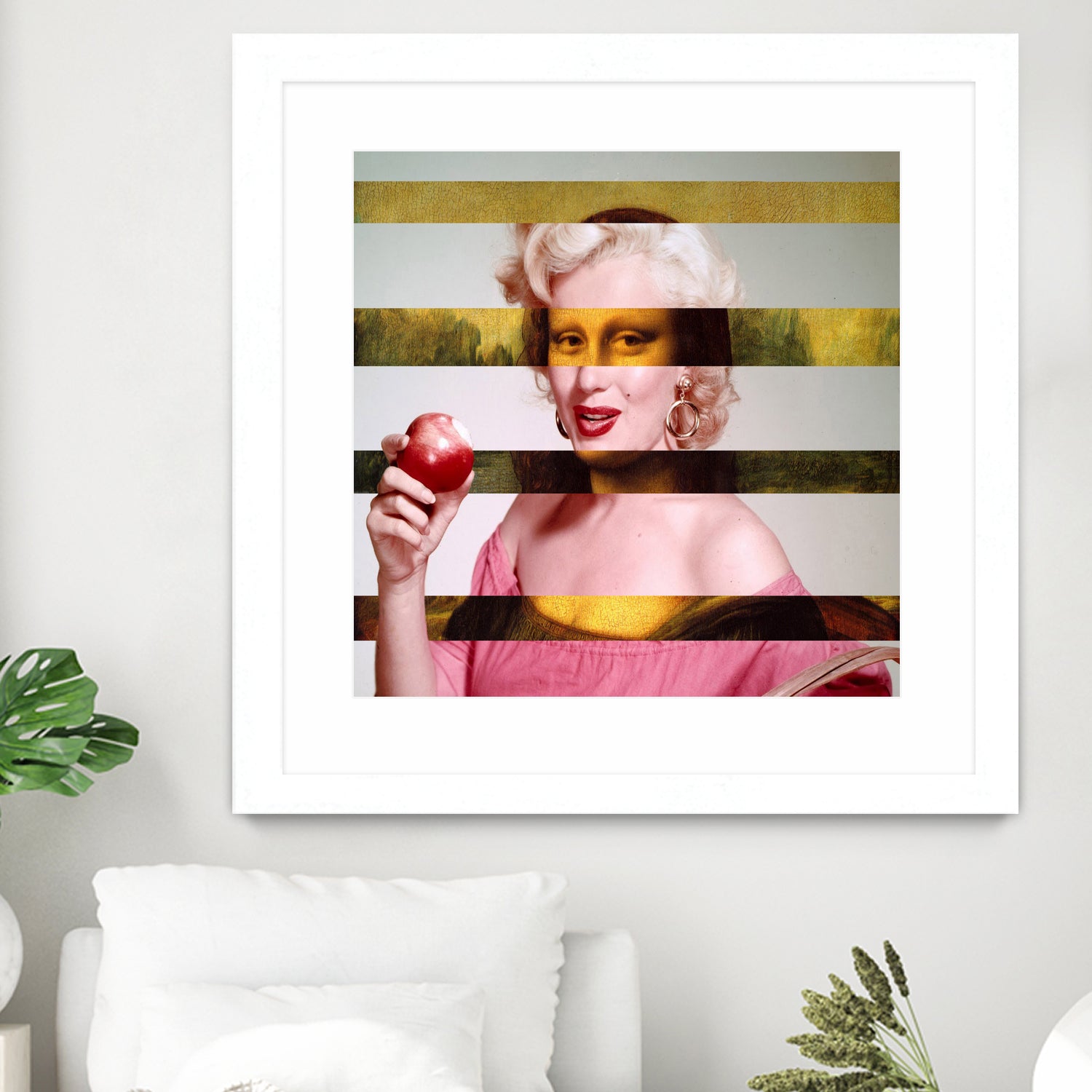 Leonardo's Gioconda + Marylin Monroe by Luigi Tarini on GIANT ART - white photo manipulation