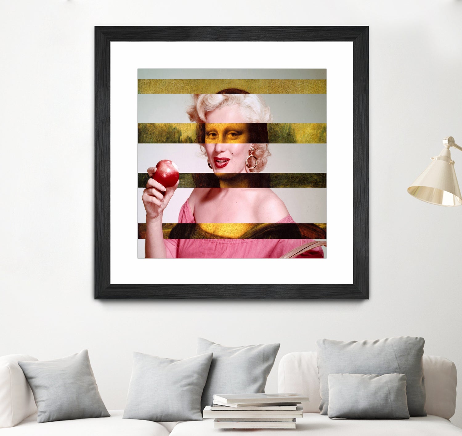 Leonardo's Gioconda + Marylin Monroe by Luigi Tarini on GIANT ART - white photo manipulation