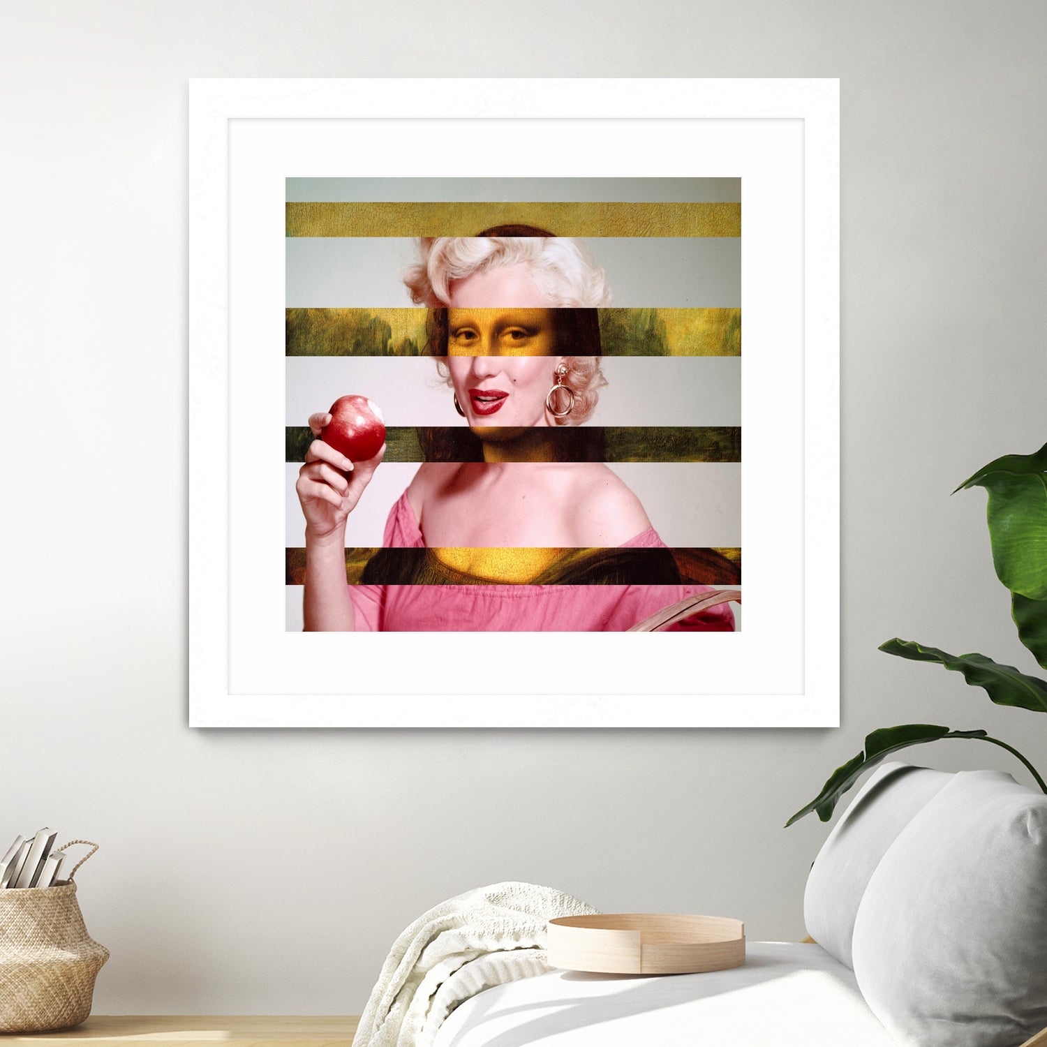 Leonardo's Gioconda + Marylin Monroe by Luigi Tarini on GIANT ART - white photo manipulation