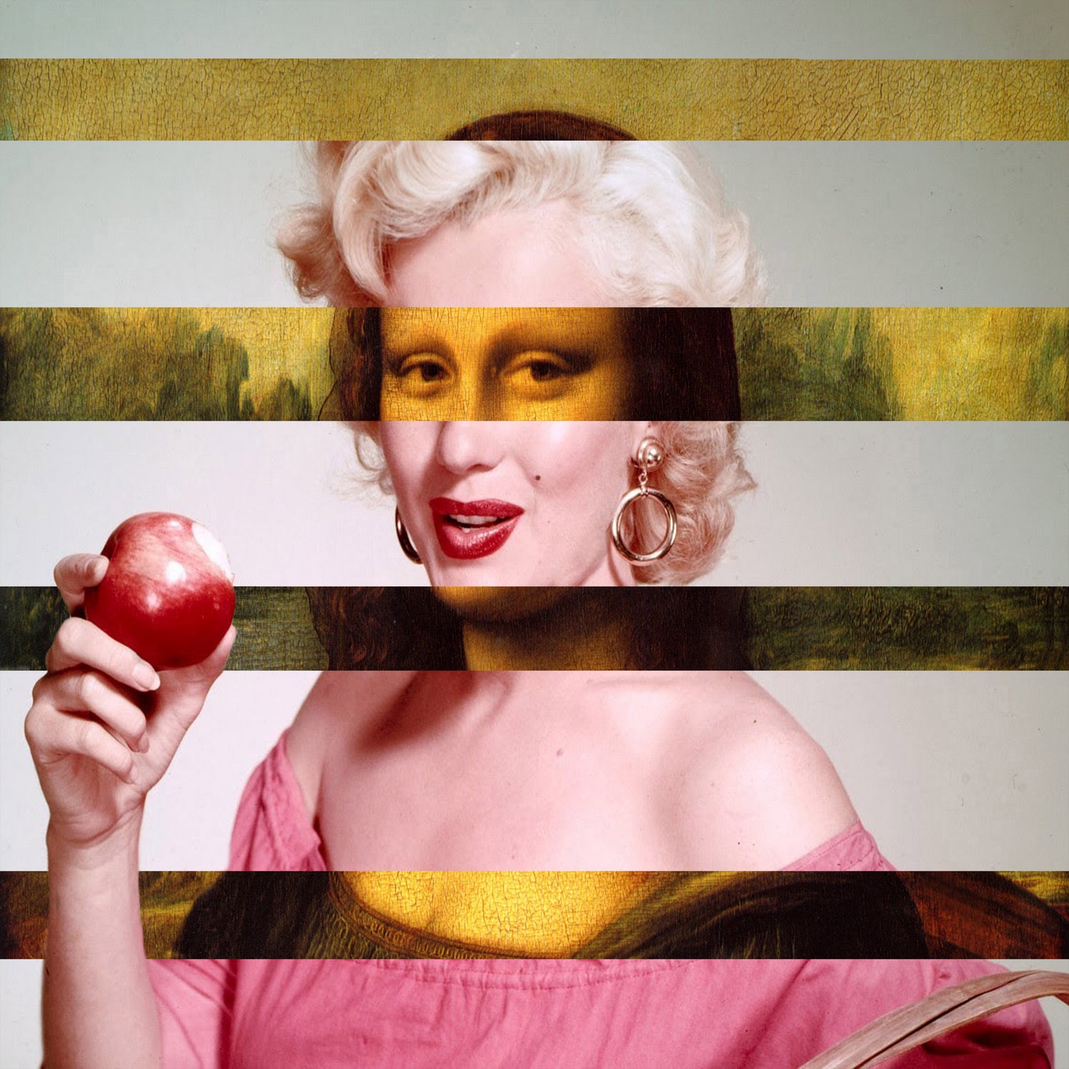 Leonardo's Gioconda + Marylin Monroe by Luigi Tarini on GIANT ART - white photo manipulation