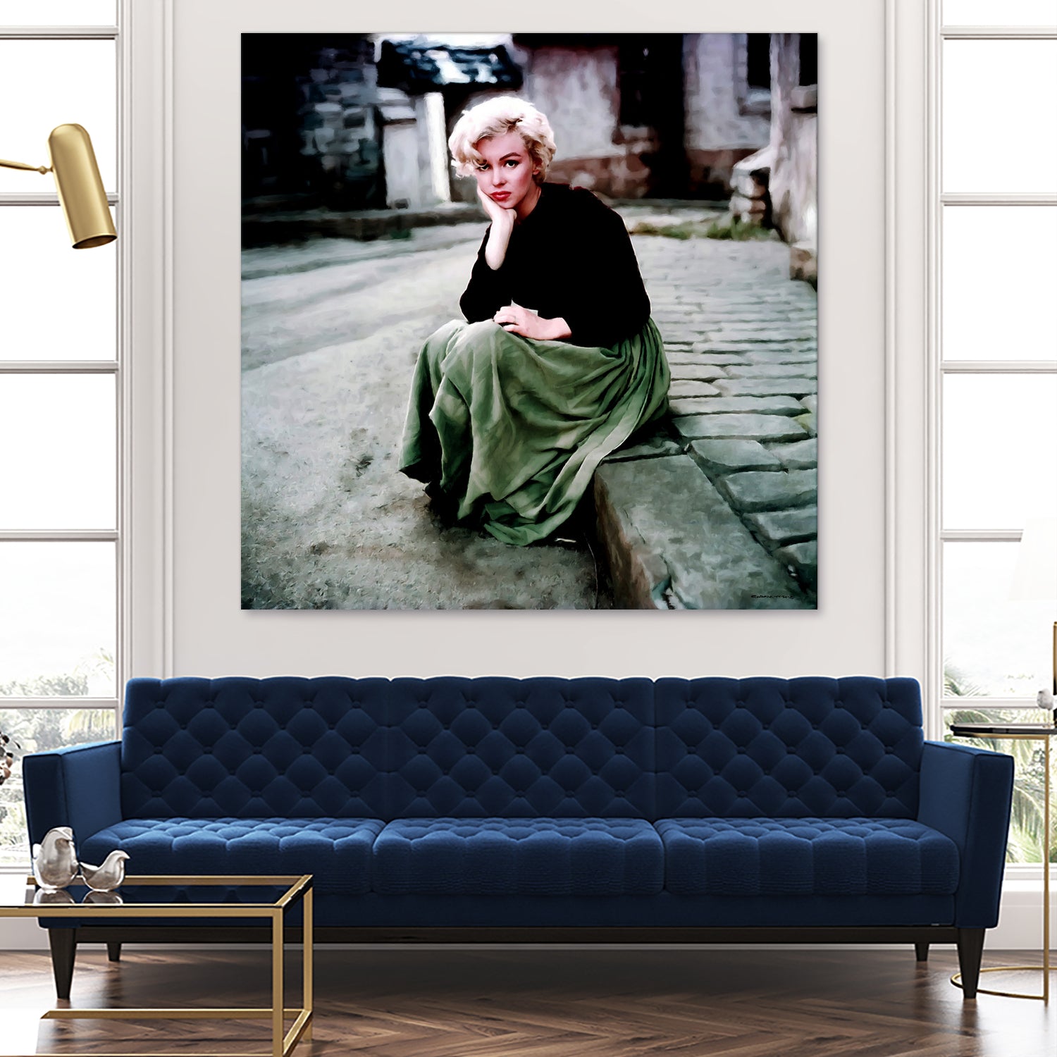 Marilyn Monroe Portrait #2 by Gabriel T Toro on GIANT ART - green mixed media