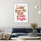 Coffee Keeps Me Going by Cat Coquillette on GIANT ART - brown typography