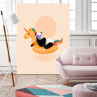 Chillin, Unicorn Panda by 38 Sunsets on GIANT ART - black character design