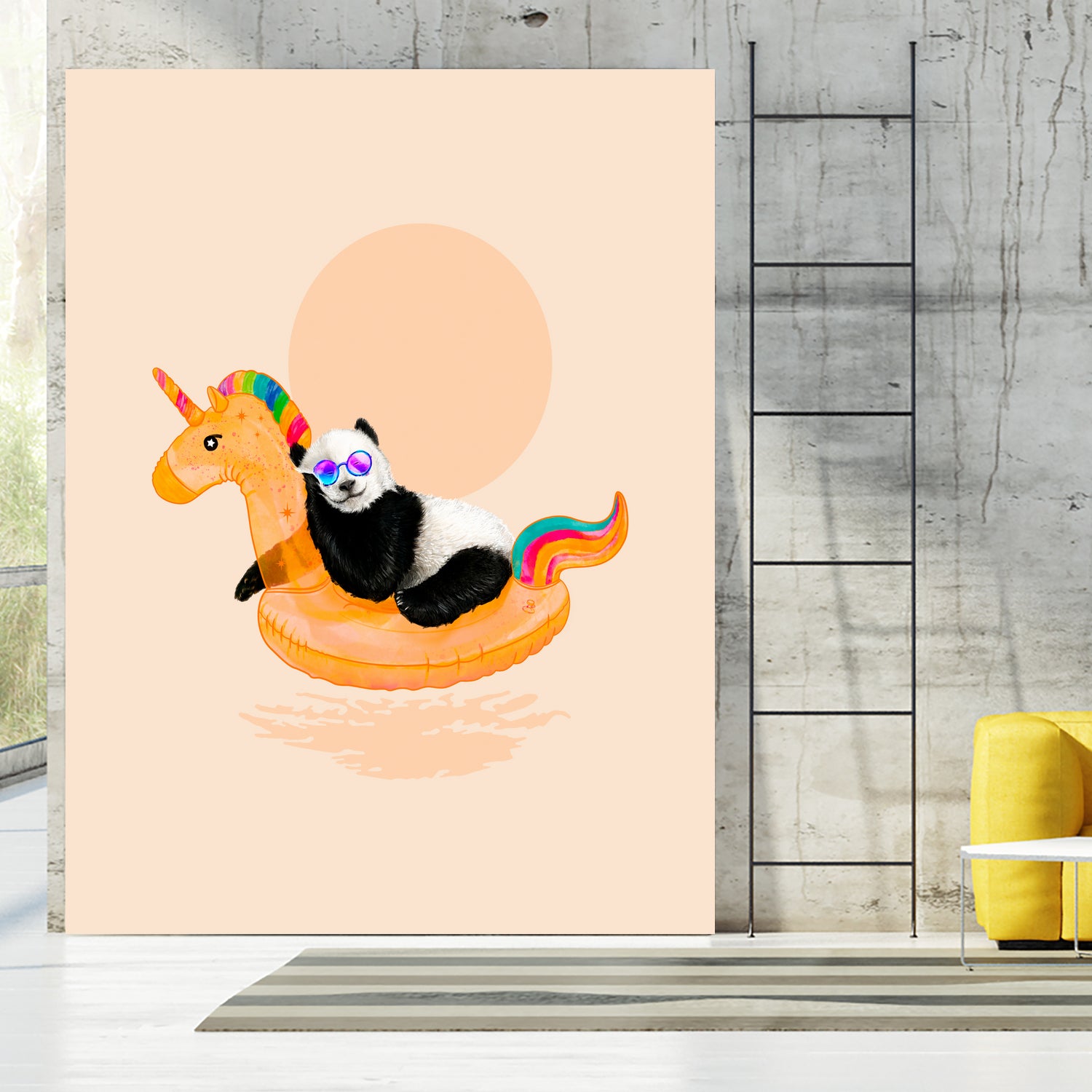 Chillin, Unicorn Panda by 38 Sunsets on GIANT ART - black character design