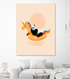 Chillin, Unicorn Panda by 38 Sunsets on GIANT ART - black character design