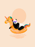 Chillin, Unicorn Panda by 38 Sunsets on GIANT ART - black character design