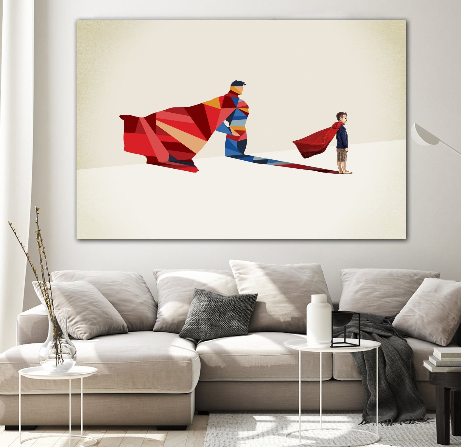 Walking Shadow, Hero by Jason Ratliff on GIANT ART - red photo illustration