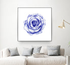 Ballpoint Blue Rose by Ronny Petrus Johannes Kools on GIANT ART - blue mixed media