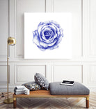 Ballpoint Blue Rose by Ronny Petrus Johannes Kools on GIANT ART - blue mixed media
