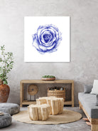Ballpoint Blue Rose by Ronny Petrus Johannes Kools on GIANT ART - blue mixed media