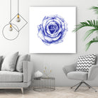 Ballpoint Blue Rose by Ronny Petrus Johannes Kools on GIANT ART - blue mixed media
