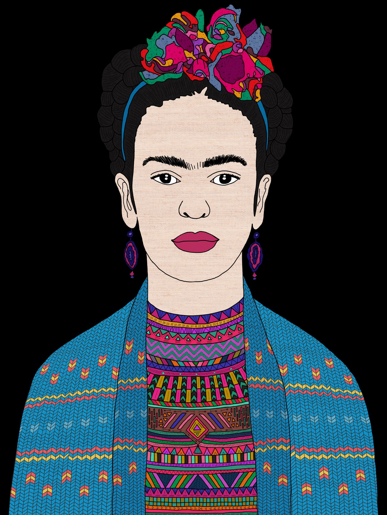 FRIDA KAHLO II by Bianca Green on GIANT ART - fuchsia digital drawing