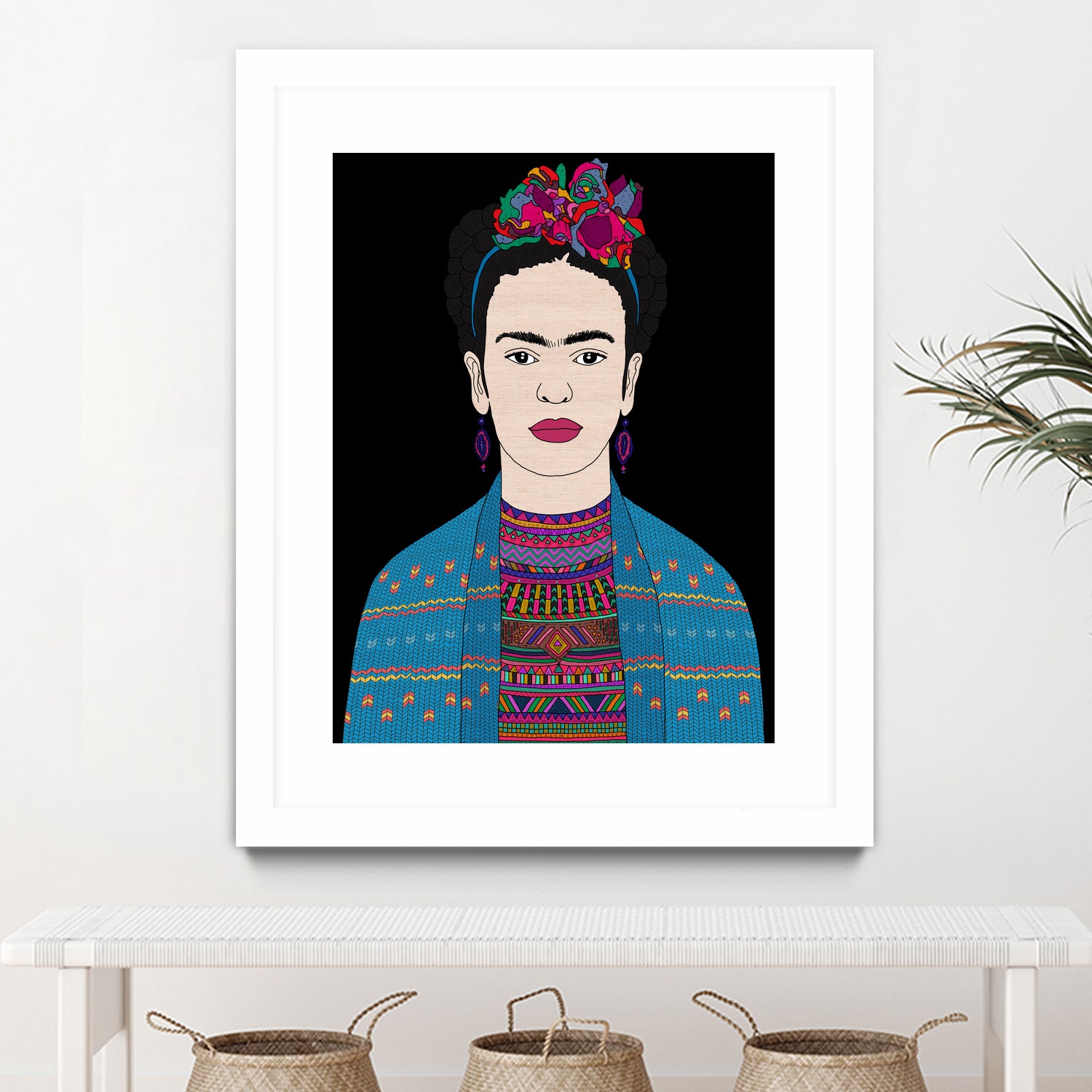 FRIDA KAHLO II by Bianca Green on GIANT ART - fuchsia digital drawing