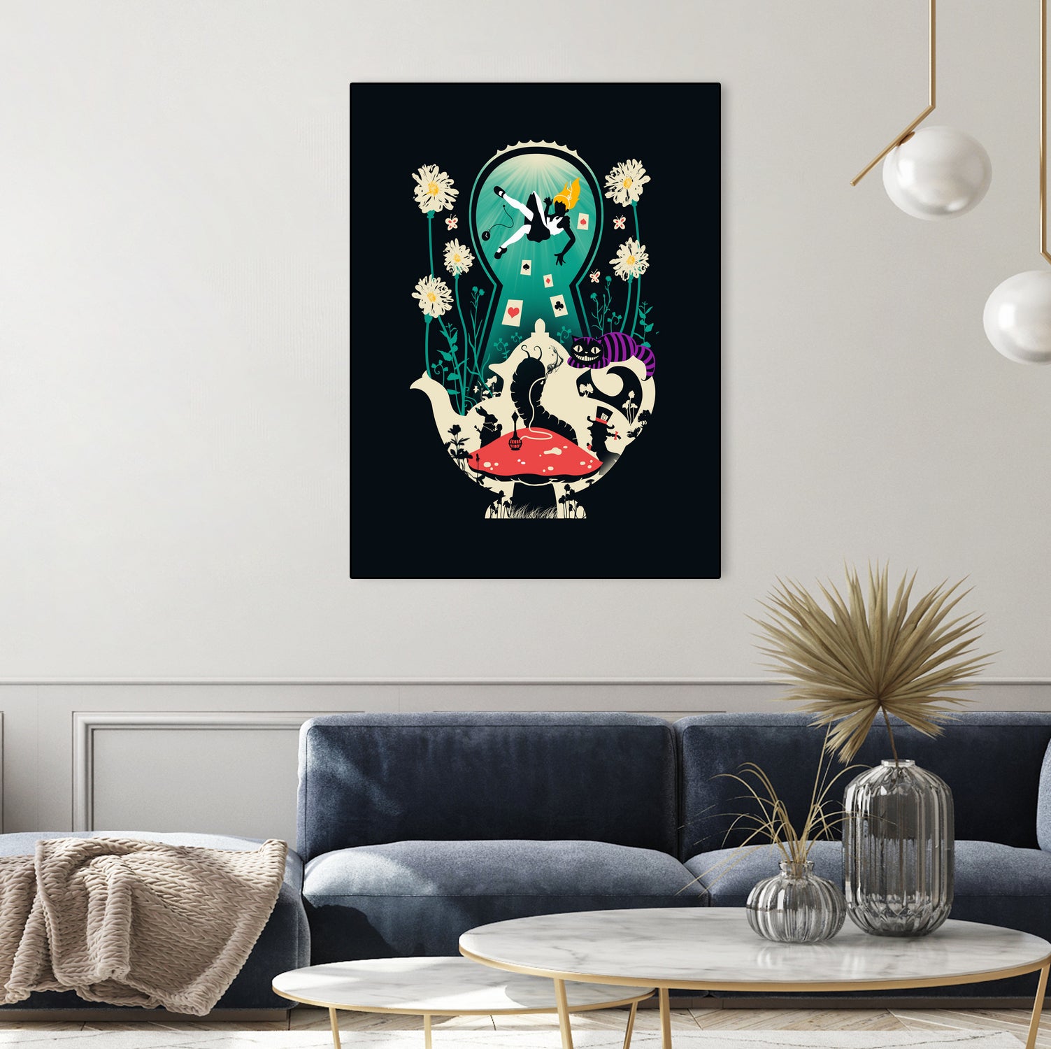 Alice's Tea Party by Vincent Trinidad on GIANT ART - black digital painting