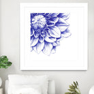 Ballpoint Blue Dahlia by Ronny Petrus Johannes Kools on GIANT ART - blue digital drawing