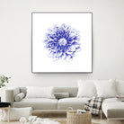 Ballpoint Blue Dahlia by Ronny Petrus Johannes Kools on GIANT ART - blue digital drawing