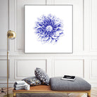 Ballpoint Blue Dahlia by Ronny Petrus Johannes Kools on GIANT ART - blue digital drawing