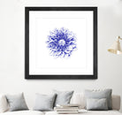 Ballpoint Blue Dahlia by Ronny Petrus Johannes Kools on GIANT ART - blue digital drawing