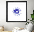 Ballpoint Blue Dahlia by Ronny Petrus Johannes Kools on GIANT ART - blue digital drawing