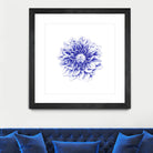 Ballpoint Blue Dahlia by Ronny Petrus Johannes Kools on GIANT ART - blue digital drawing