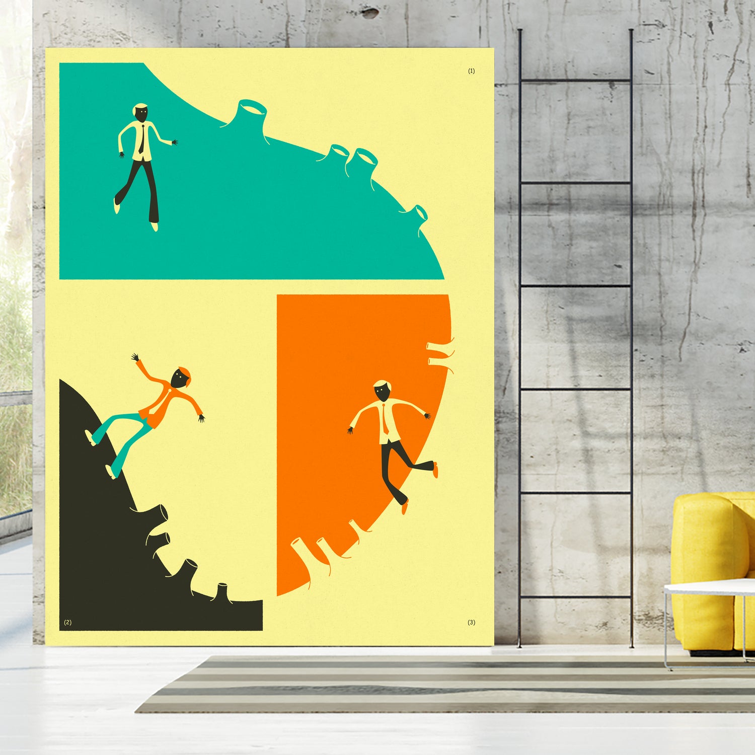 Walking Around by Jazzberry Blue on GIANT ART - orange vector illustration