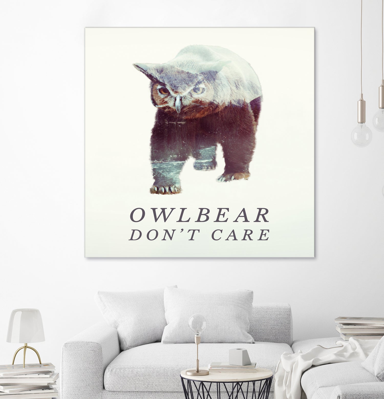 Owlbear Don't Care by Andy Wynn on GIANT ART - blue character design