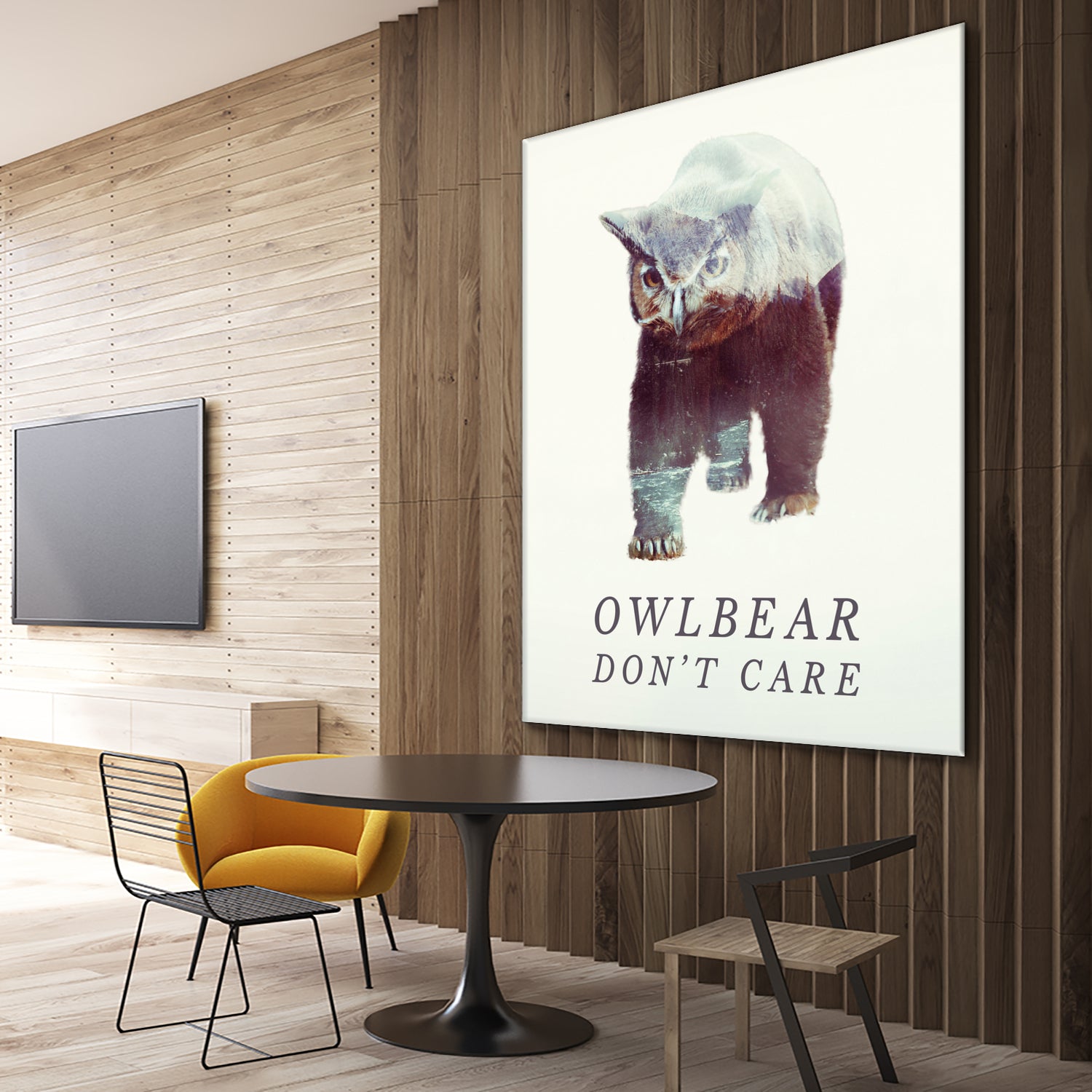 Owlbear Don't Care by Andy Wynn on GIANT ART - blue character design