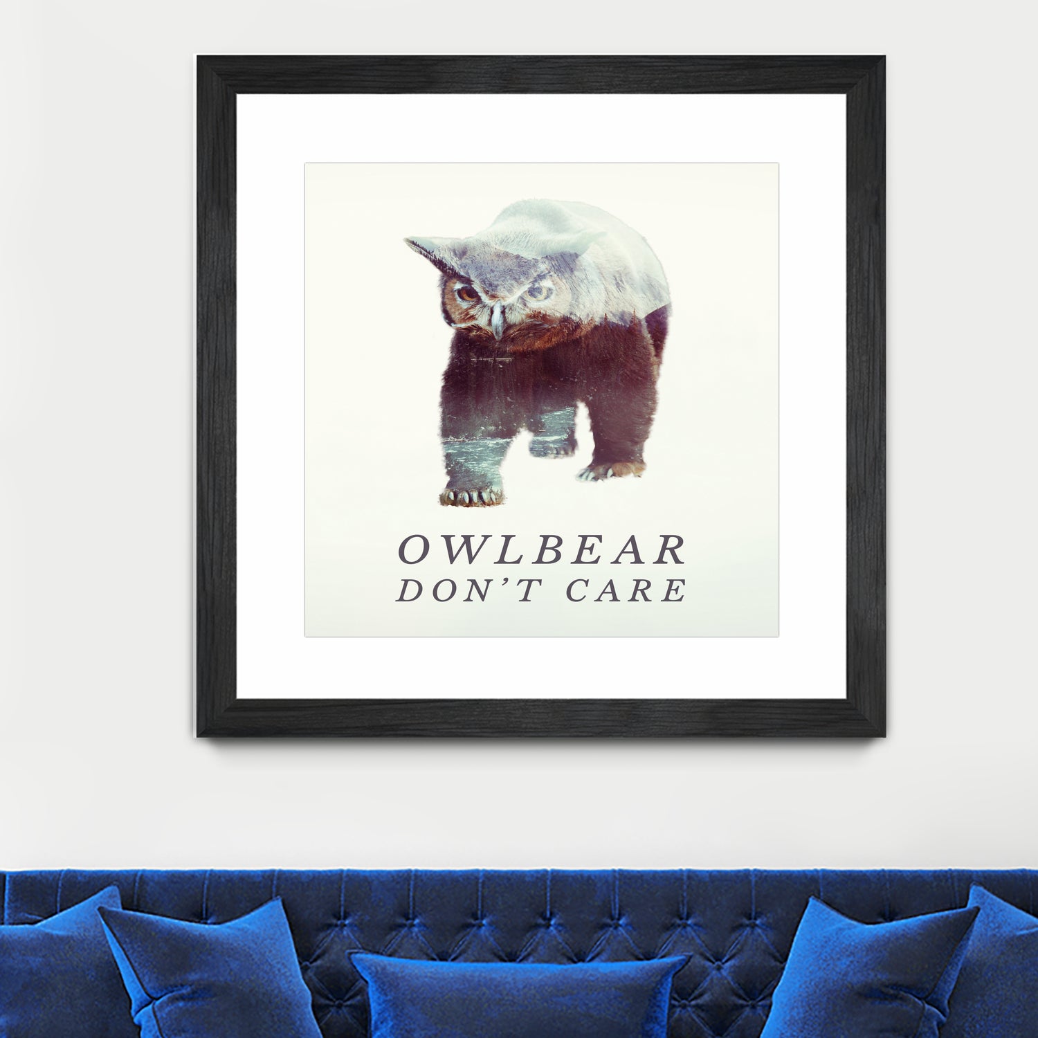 Owlbear Don't Care by Andy Wynn on GIANT ART - blue character design