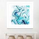 Liquid Marble - Aqua & Blues by Dominique Van Roey on GIANT ART - blue photo manipulation