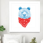 Wild bear (color version) by Solti Balázs on GIANT ART - pink digital drawing