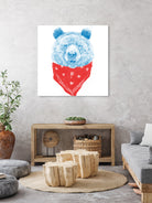 Wild bear (color version) by Solti Balázs on GIANT ART - pink digital drawing