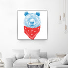 Wild bear (color version) by Solti Balázs on GIANT ART - pink digital drawing