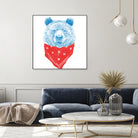 Wild bear (color version) by Solti Balázs on GIANT ART - pink digital drawing