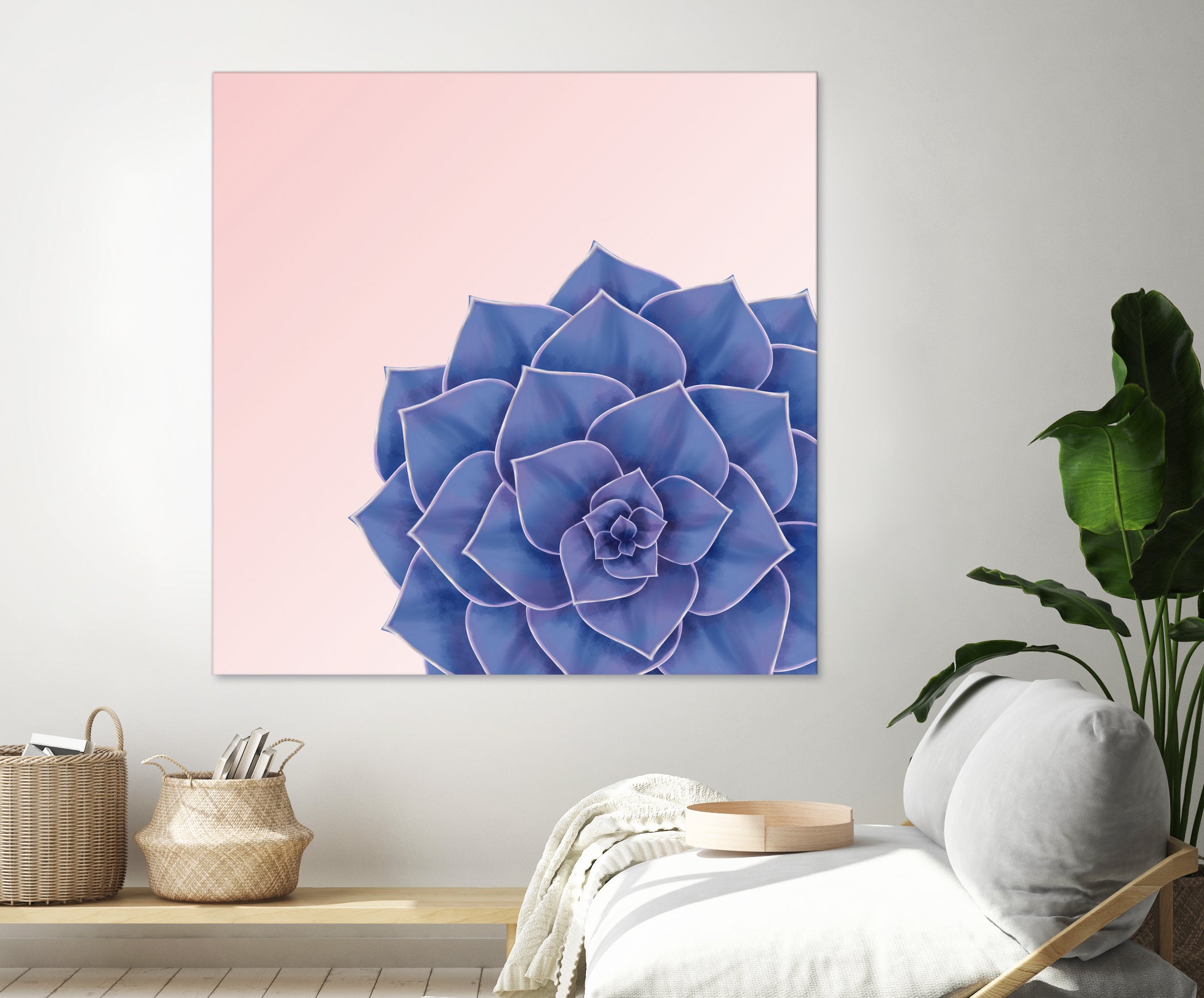 Big Echeveria Design by Brigitte Carre on GIANT ART - blue digital painting