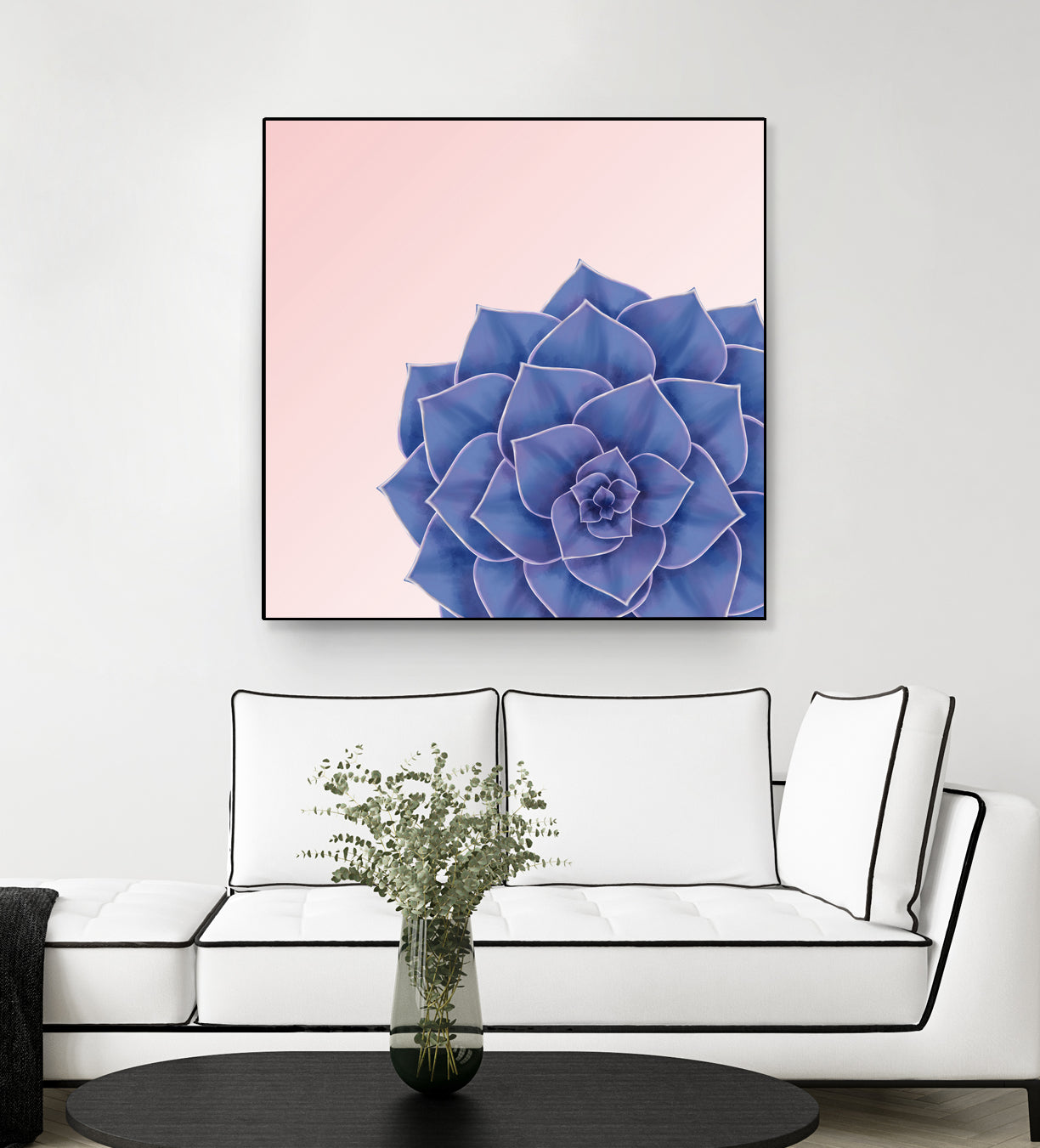 Big Echeveria Design by Brigitte Carre on GIANT ART - blue digital painting