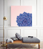 Big Echeveria Design by Brigitte Carre on GIANT ART - blue digital painting