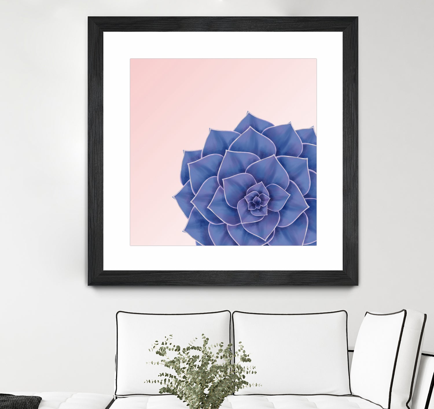 Big Echeveria Design by Brigitte Carre on GIANT ART - blue digital painting