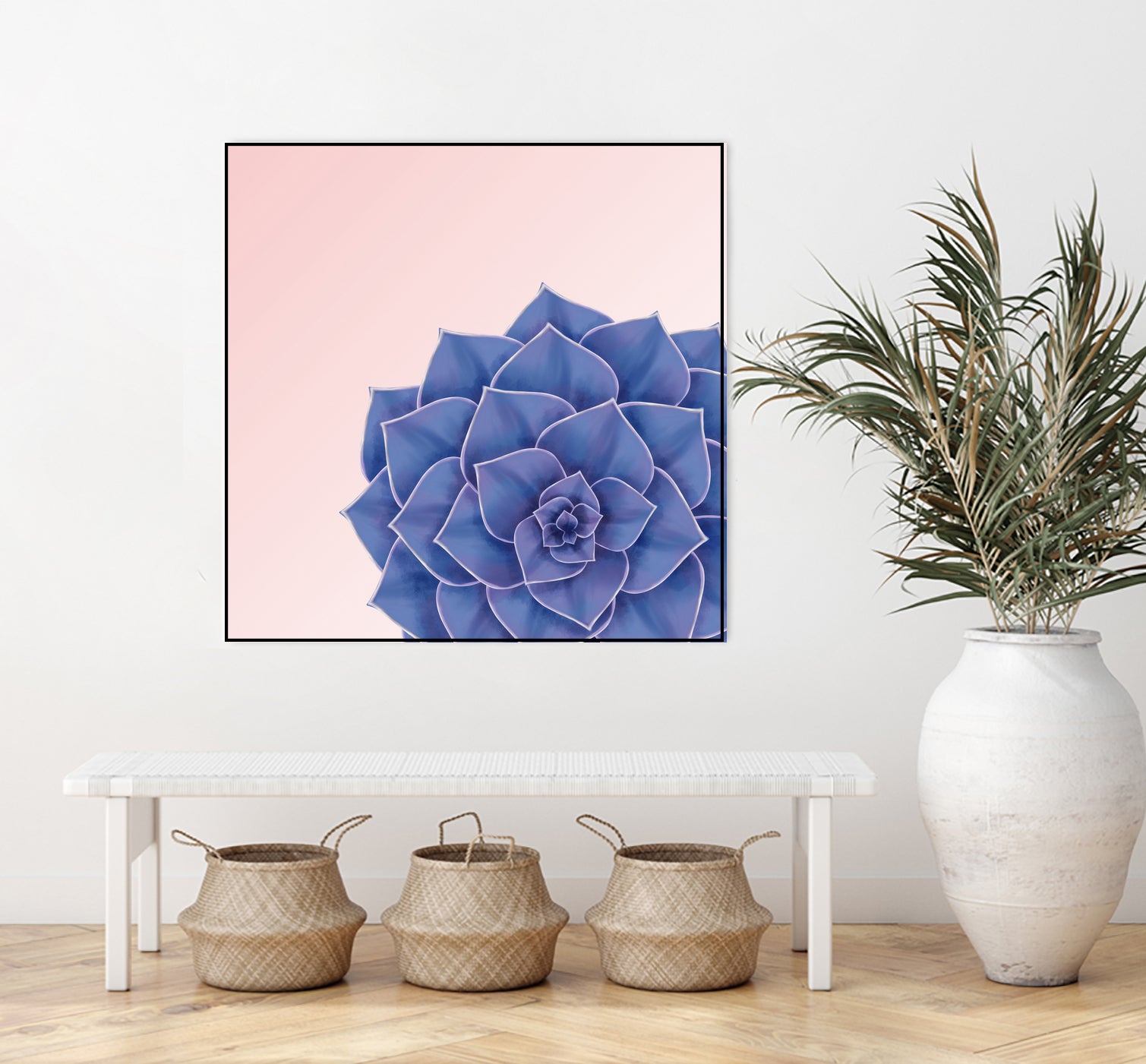 Big Echeveria Design by Brigitte Carre on GIANT ART - blue digital painting