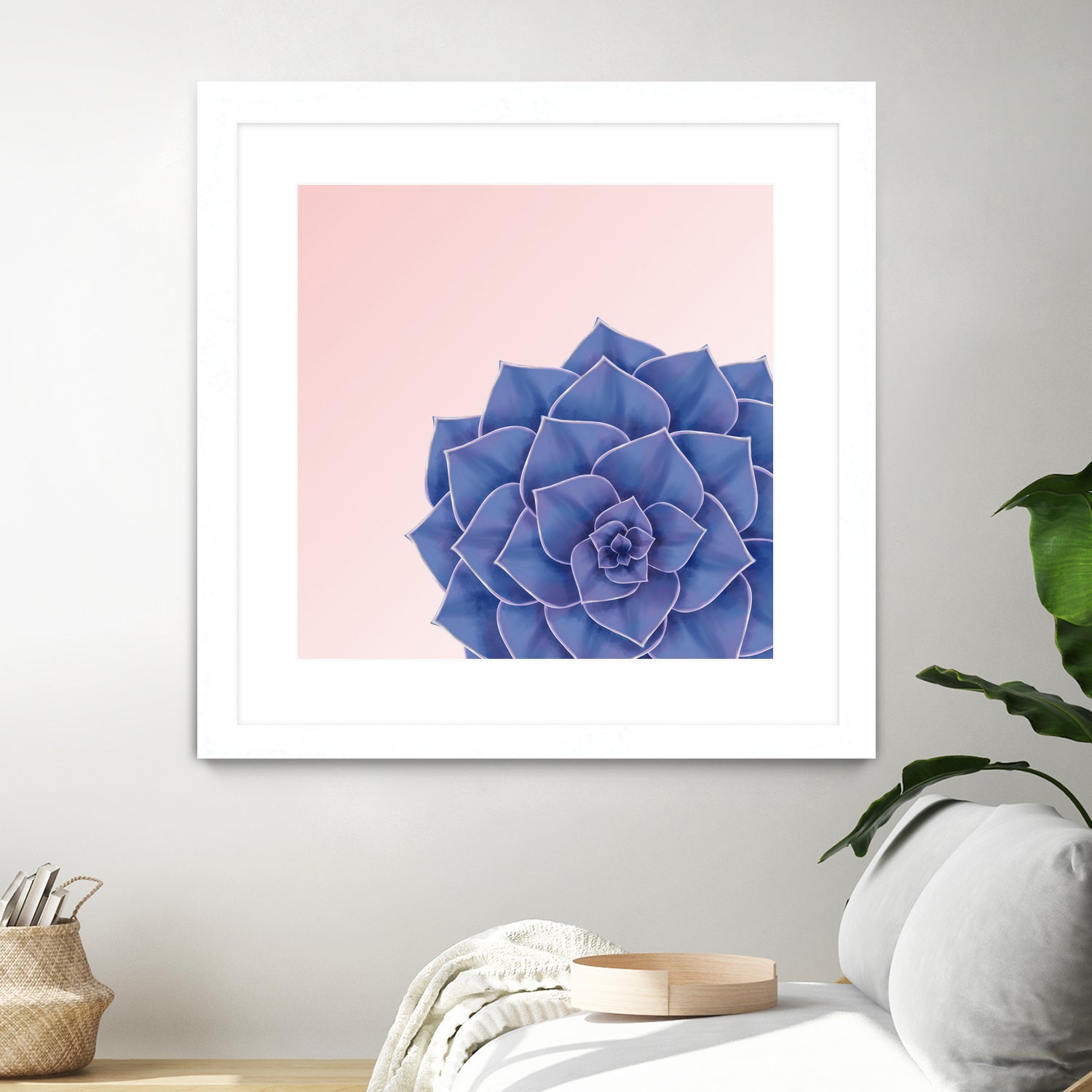 Big Echeveria Design by Brigitte Carre on GIANT ART - blue digital painting