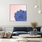 Big Echeveria Design by Brigitte Carre on GIANT ART - blue digital painting