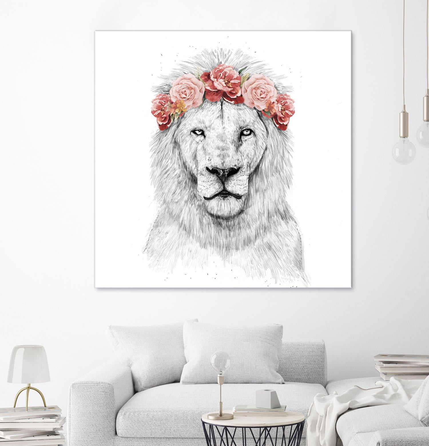 Festival lion by Solti Balázs on GIANT ART - white digital drawing