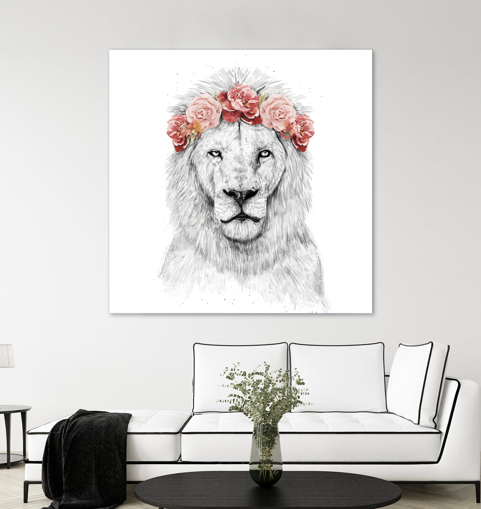 Festival lion by Solti Balázs on GIANT ART - white digital drawing