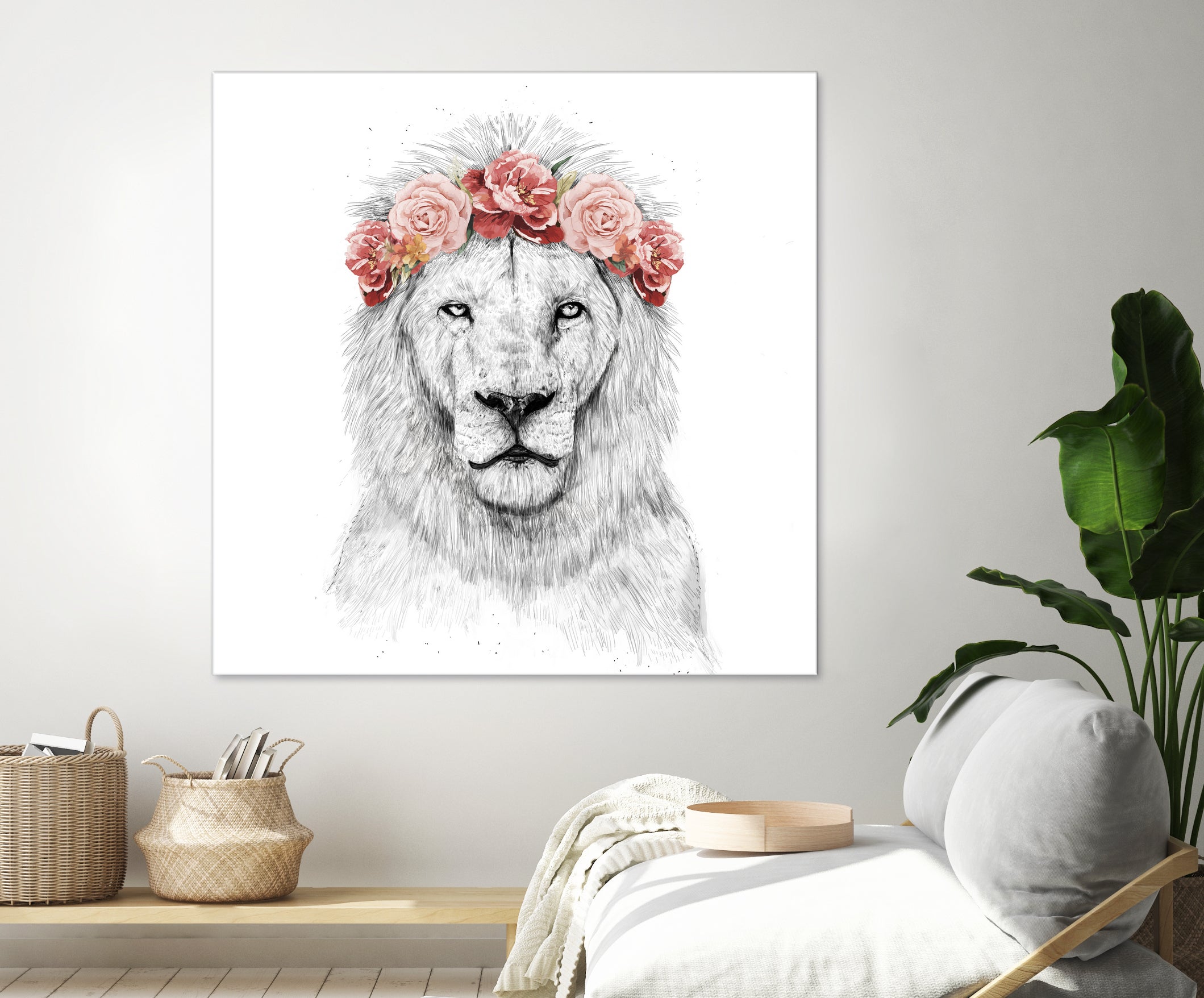 Festival lion by Solti Balázs on GIANT ART - white digital drawing