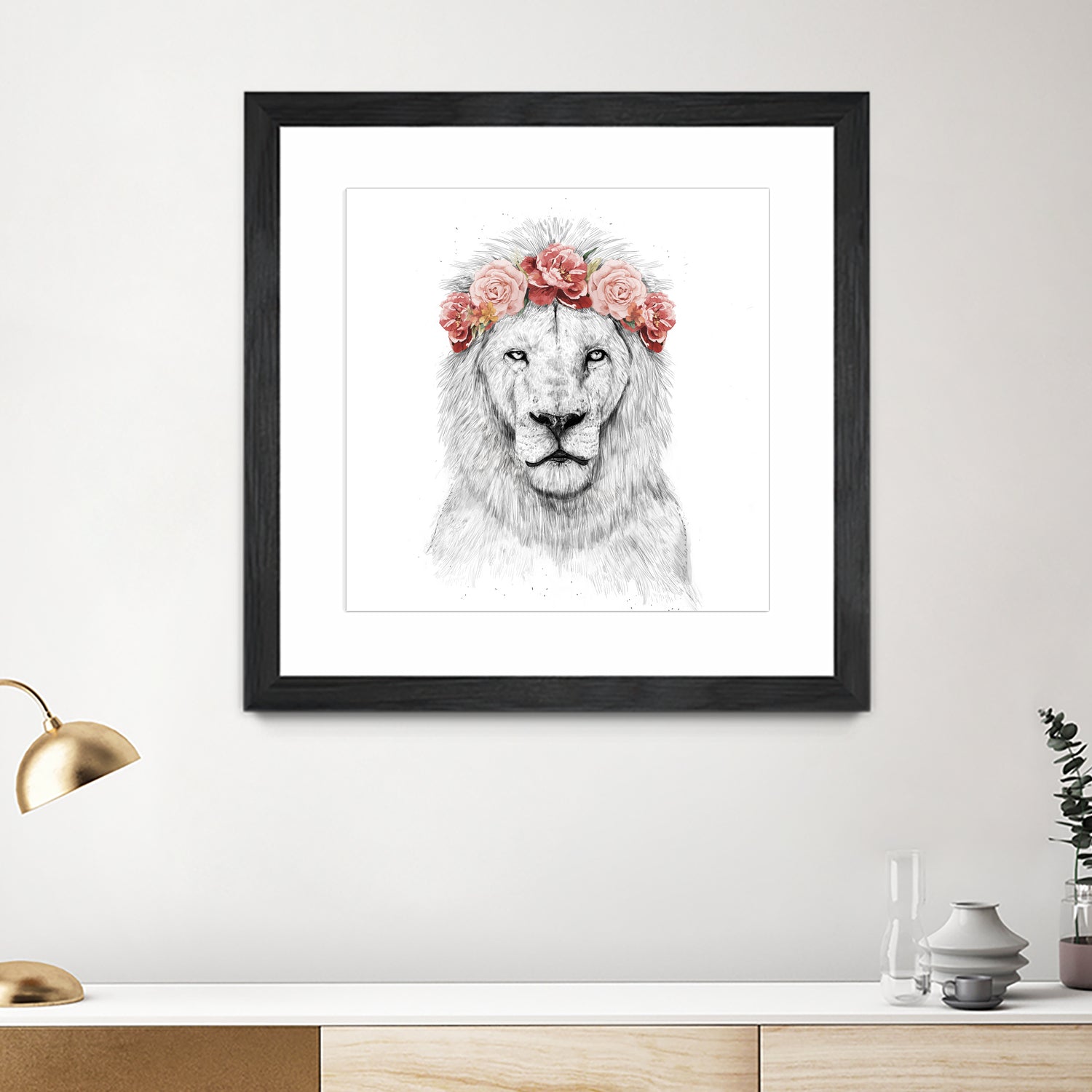 Festival lion by Solti Balázs on GIANT ART - white digital drawing