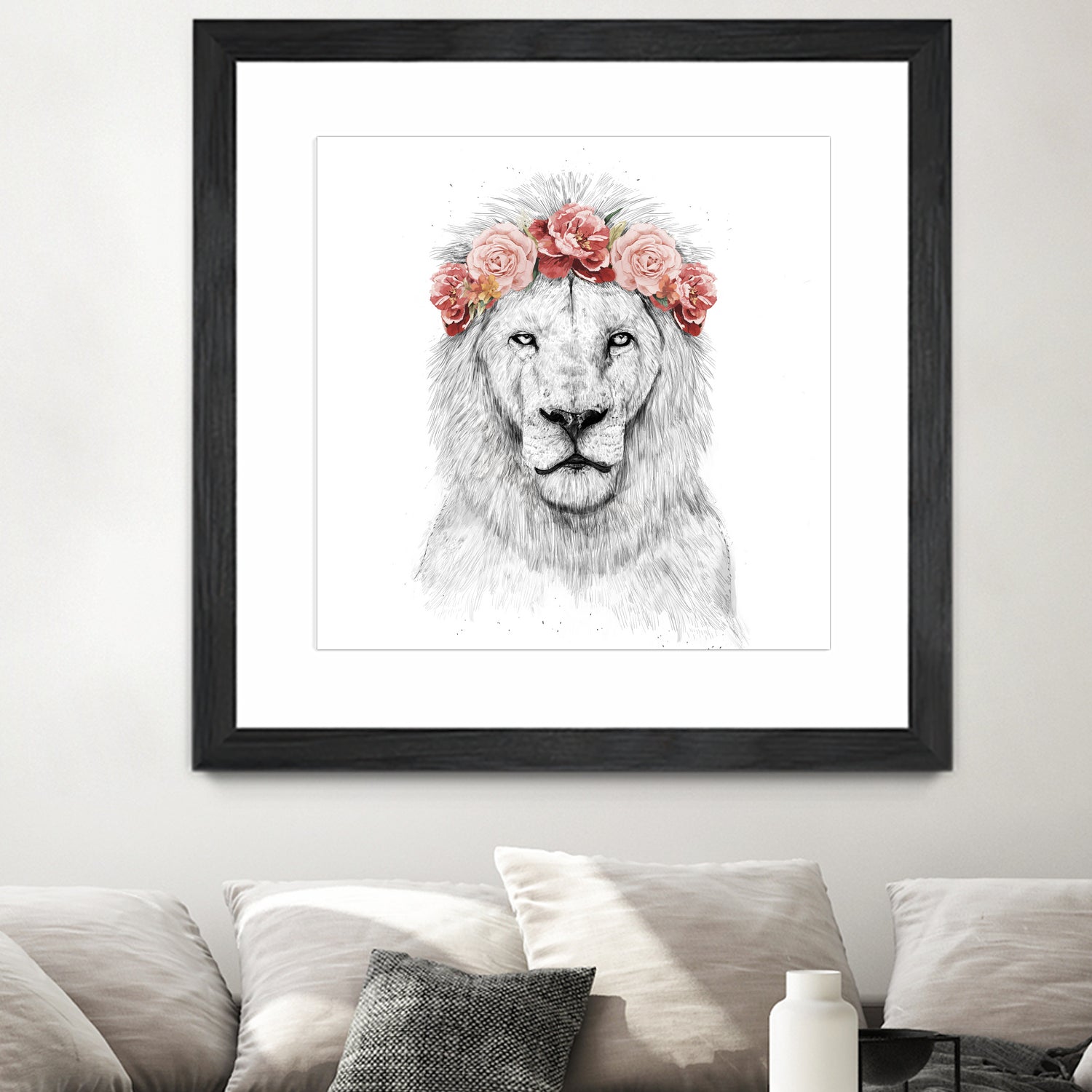 Festival lion by Solti Balázs on GIANT ART - white digital drawing