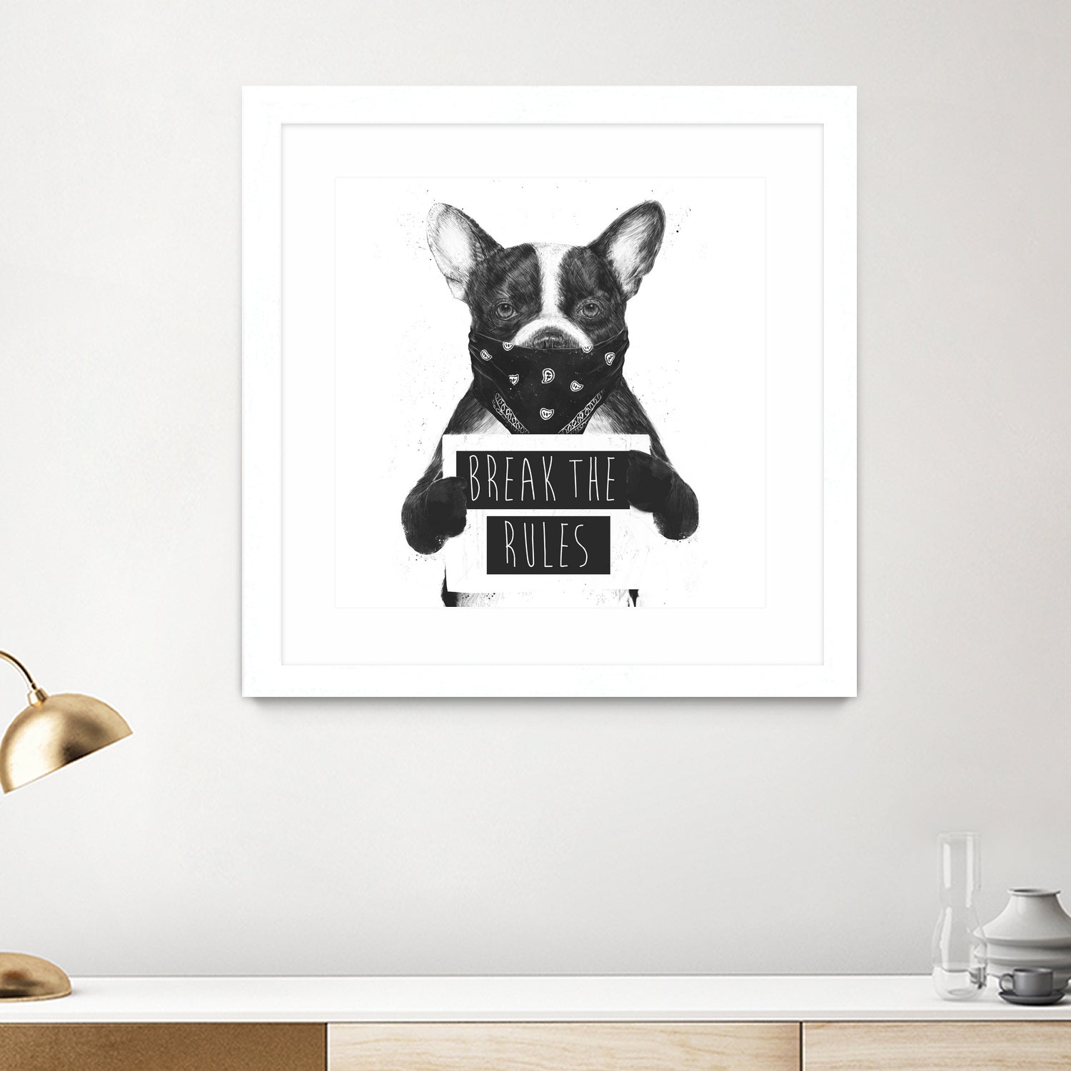 Rebel dog by Solti Balázs on GIANT ART - white digital drawing