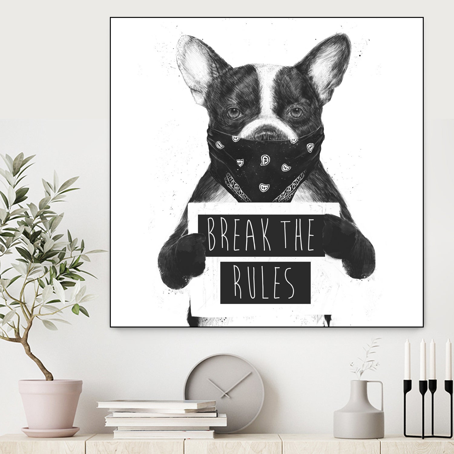 Rebel dog by Solti Balázs on GIANT ART - white digital drawing