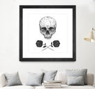 Skull N' Roses by Solti Balázs on GIANT ART - white digital drawing